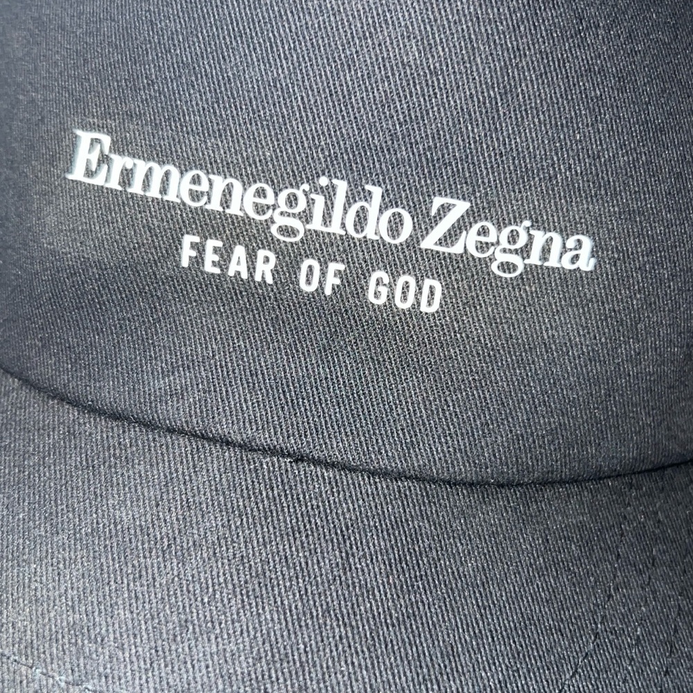 Fear Of God X Ermenegildo Zegna Baseball Hat In Cotton Men Black One Size